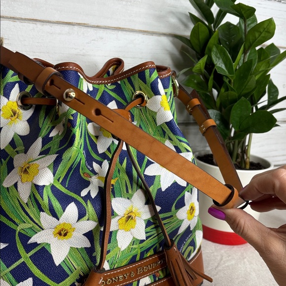 Dooney & Bourke Blue Daffodil Bucket Bag with Pouch - Picture 8 of 13